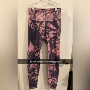 Small pink and navy yoga pants